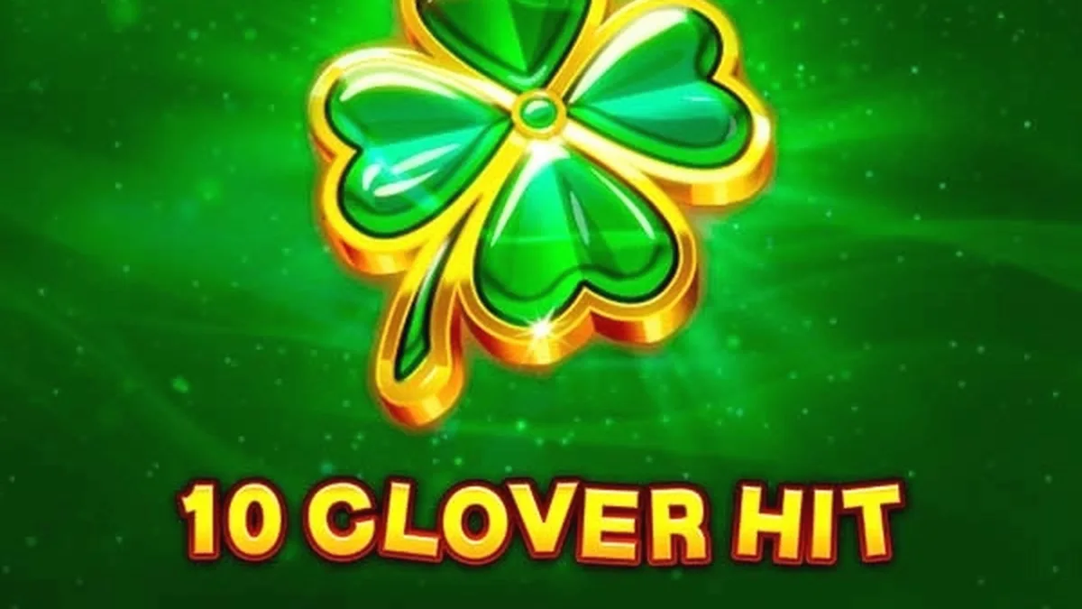 Interface do jogo de slot 10 Clover Hit com símbolos de frutas e trevos